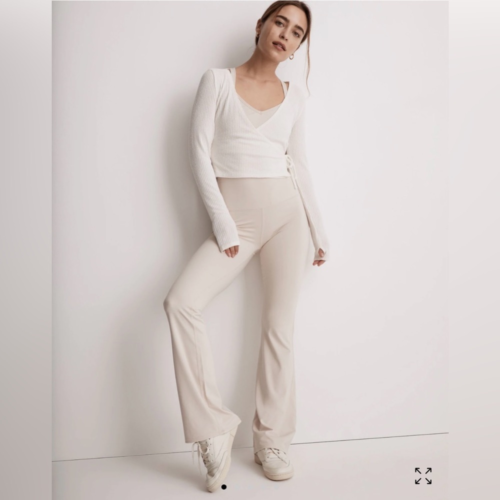 Madewell MWL Flex Flare Leggings, SZ Small, Color Tan/Cream- Harvest Moon